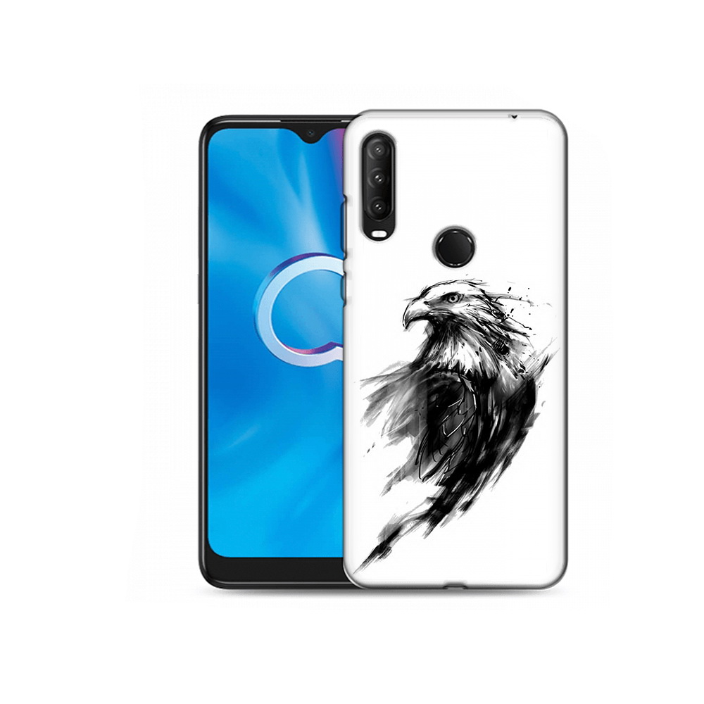 

Чехол MyPads Tocco для Alcatel 1SE (2020) 5030D чб птица (PT152068.668.670), Прозрачный, Tocco