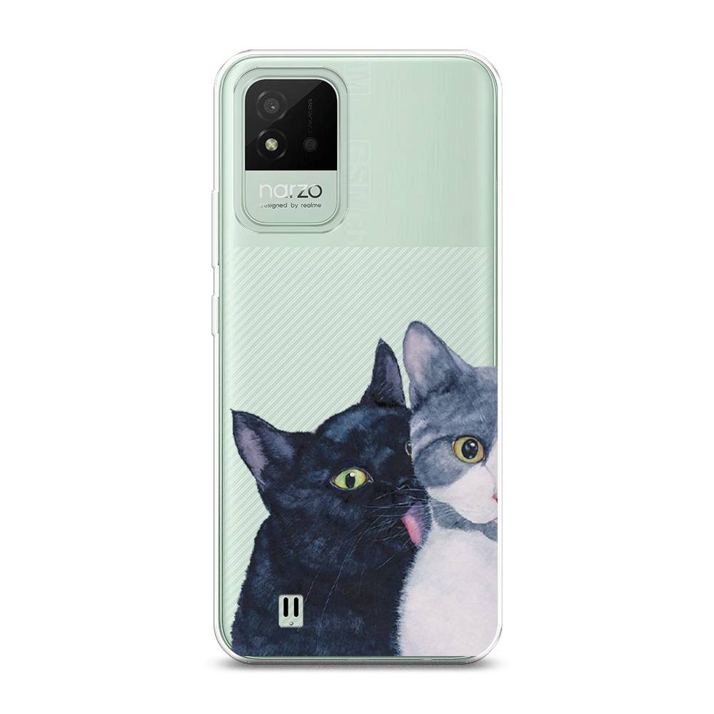 

Чехол Awog на Realme Narzo 50i "Кошачья любовь", Разноцветный, 2510050-1