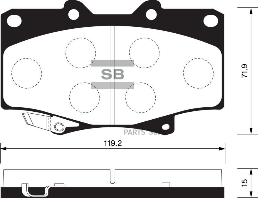 

Тормозные колодки Sangsin brake передние дисковые SP1217