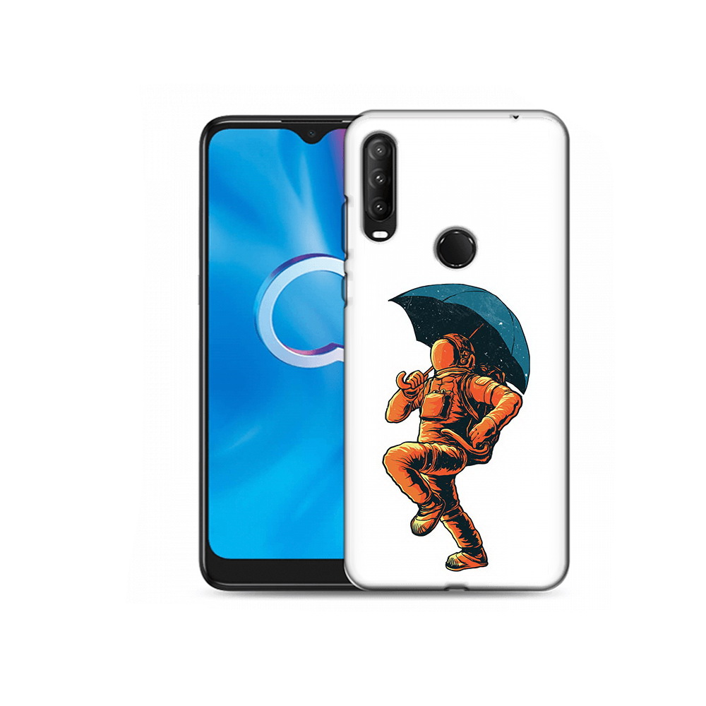 

Чехол MyPads Tocco для Alcatel 1SE (2020) 5030D шагающий космонавт с зонтом, Прозрачный, Tocco