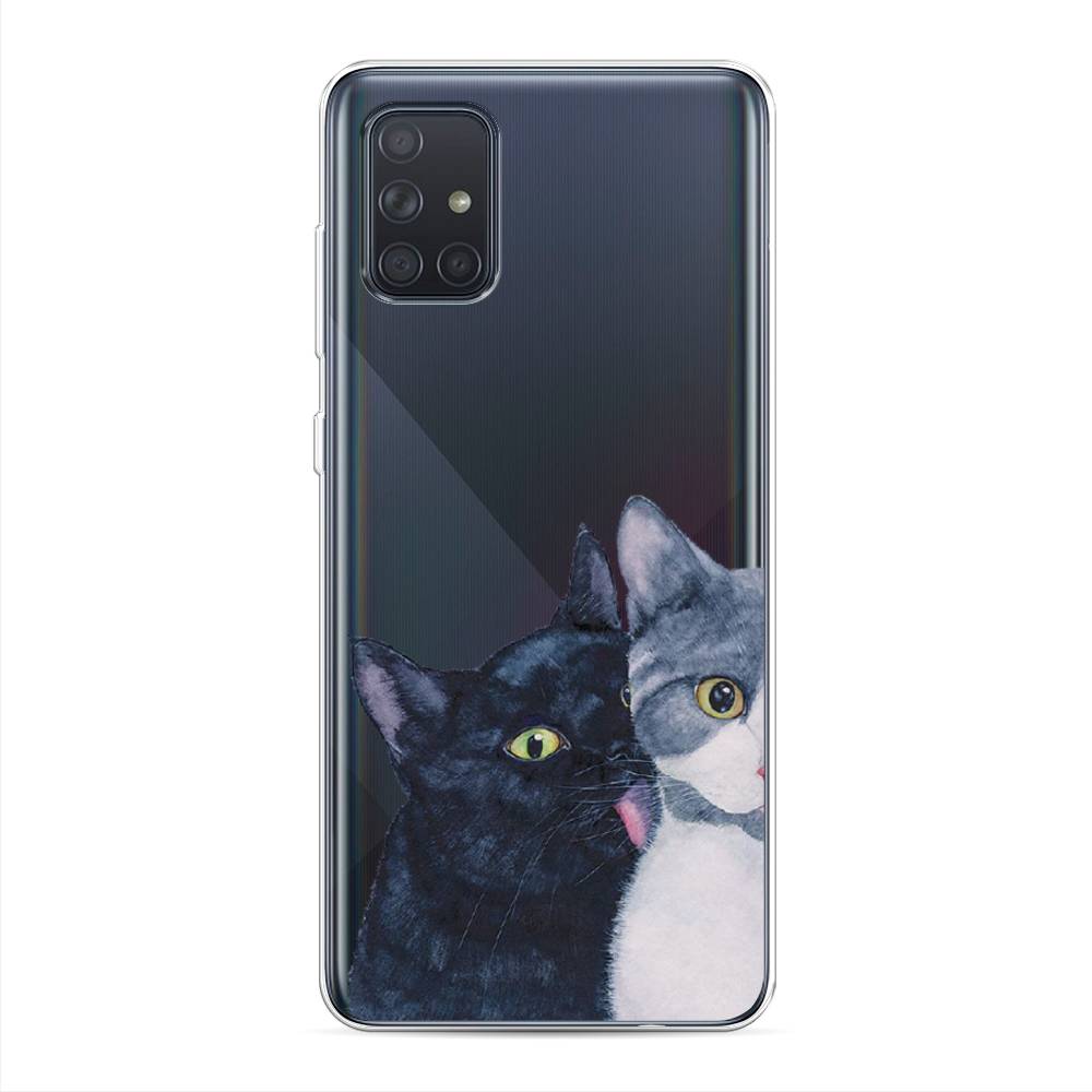 

Чехол Awog на Samsung Galaxy A71 4G "Кошачья любовь", Разноцветный, 29050-1