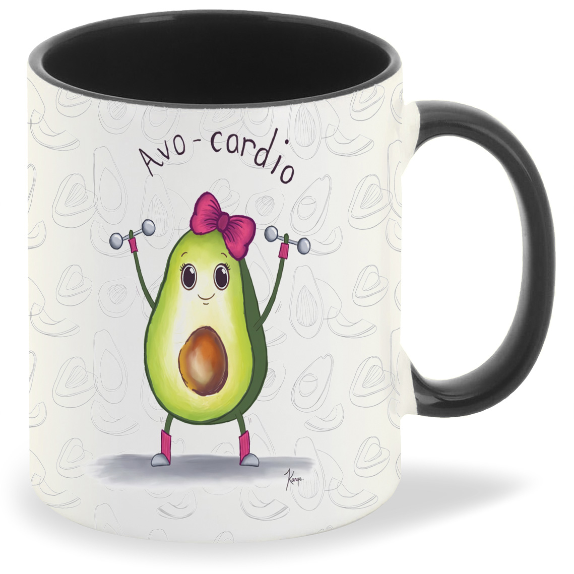 

Кружка черная CoolPodarok Прикол. Авокардио