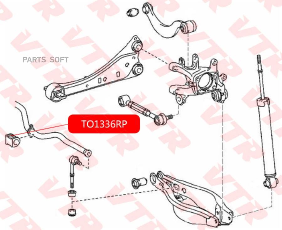 

Полиуретановая Втулка Стабилизатора Задней Подвеск VTR арт. TO1336RP