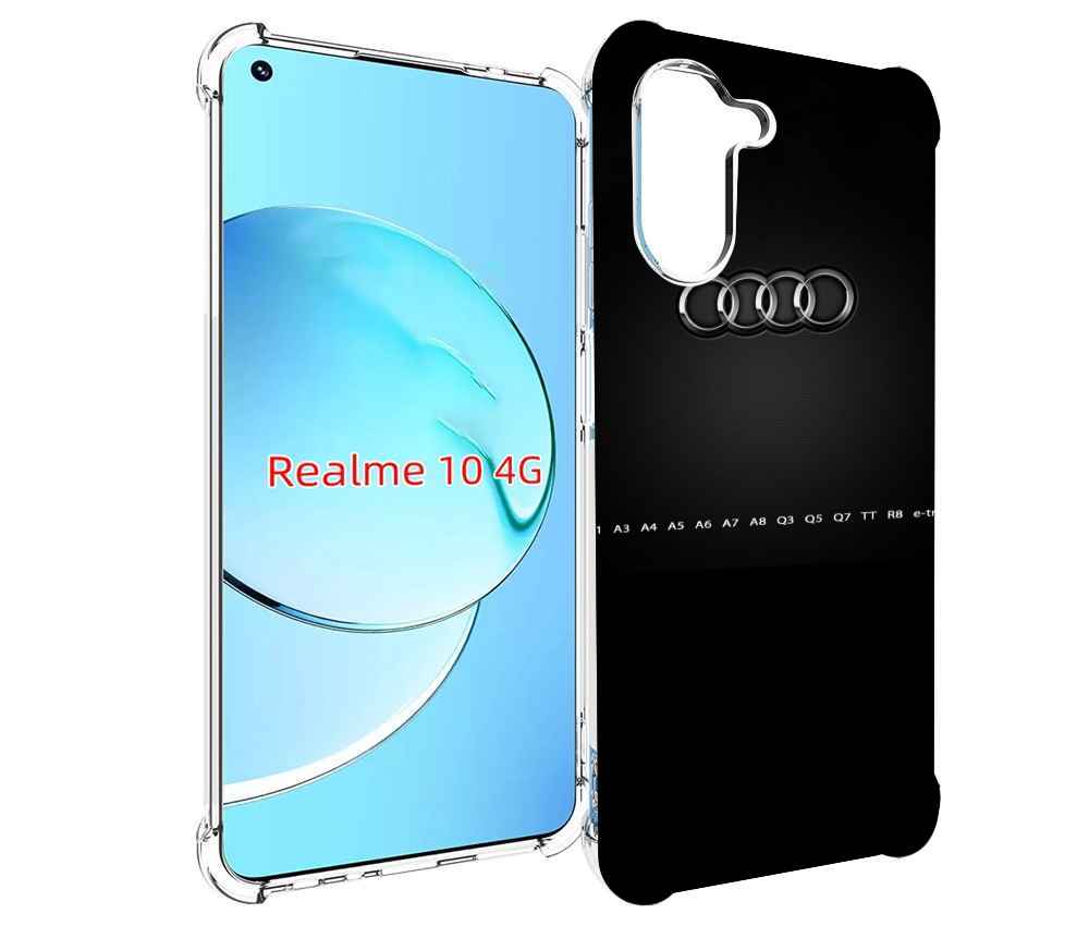 

Чехол Mypads Audi 1 Мужской Для Realme 10, Прозрачный, Tocco