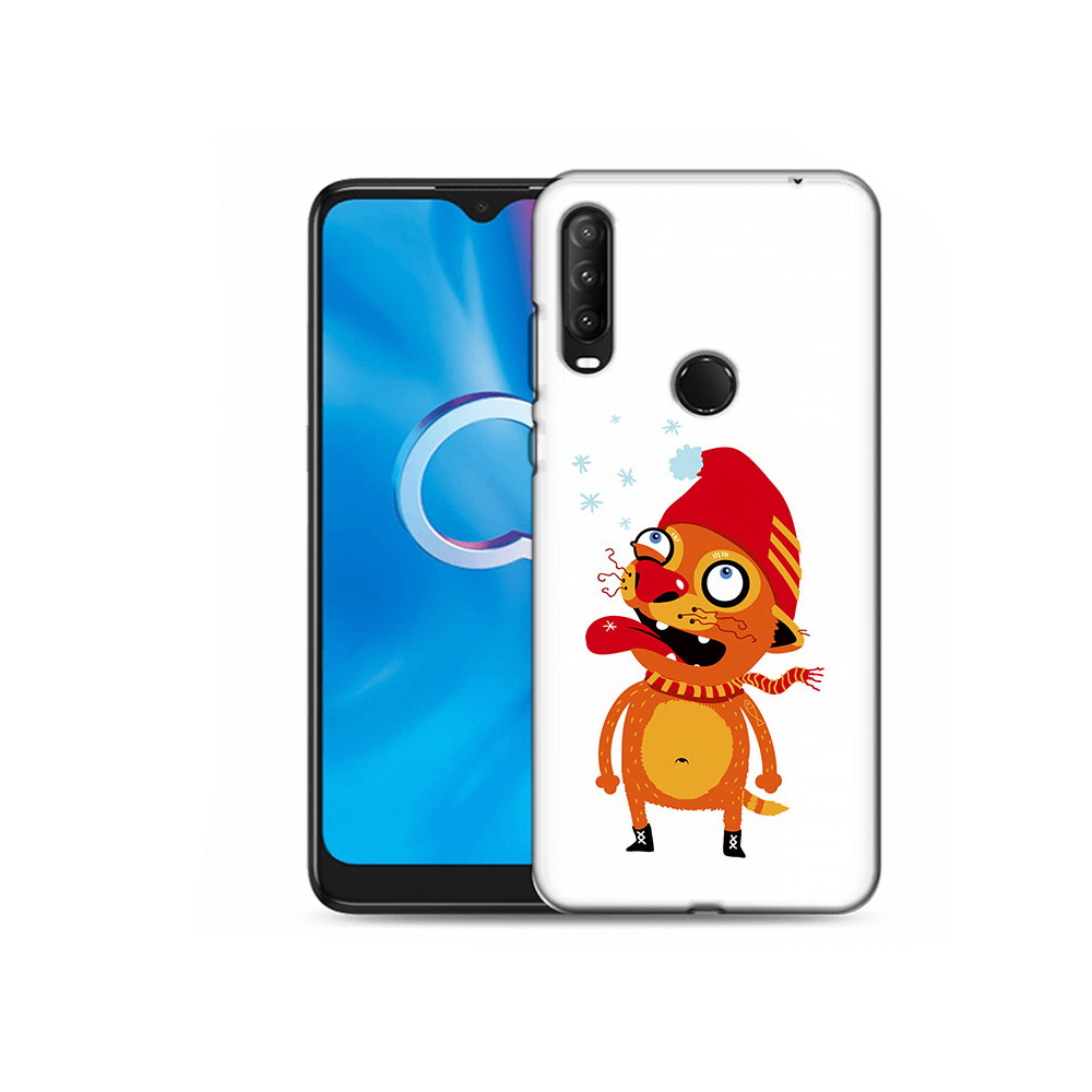 

Чехол MyPads Tocco для Alcatel 1SE (2020) 5030D Зимний кот (PT152068.668.88), Прозрачный, Tocco