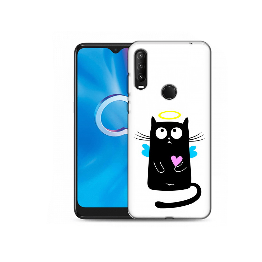 

Чехол MyPads Tocco для Alcatel 1SE (2020) 5030D Кот ангелок (PT152068.668.96), Прозрачный, Tocco