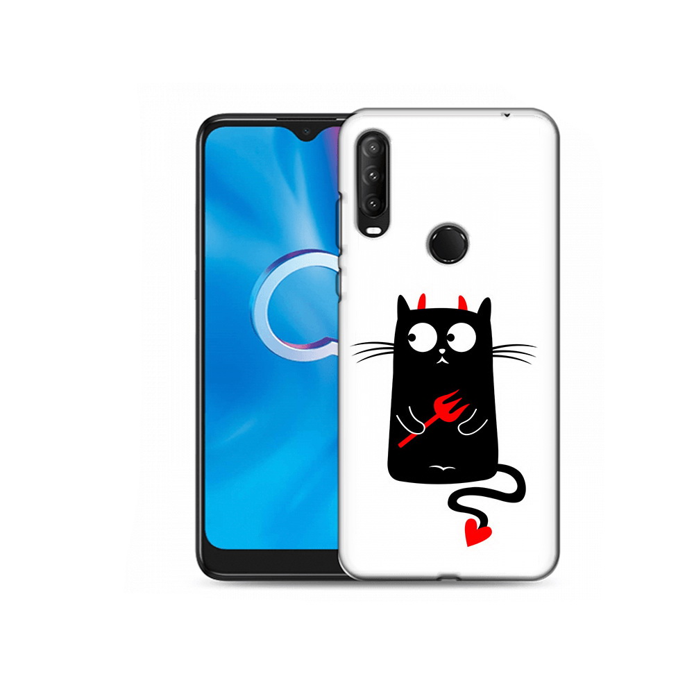 

Чехол MyPads Tocco для Alcatel 1SE (2020) 5030D Кот демон (PT152068.668.97), Прозрачный, Tocco
