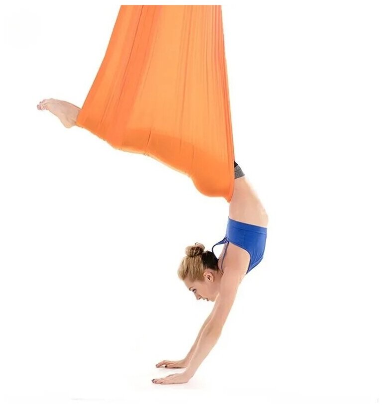 фото Гамак для йоги rekoy нейлоновый шириной 3 м, оранжевый