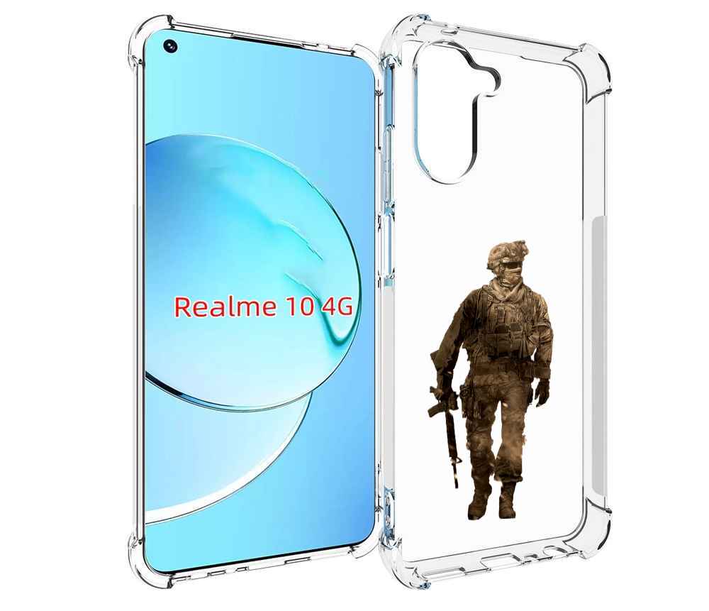 

Чехол MyPads call-of-duty мужской для Realme 10, Прозрачный, Tocco