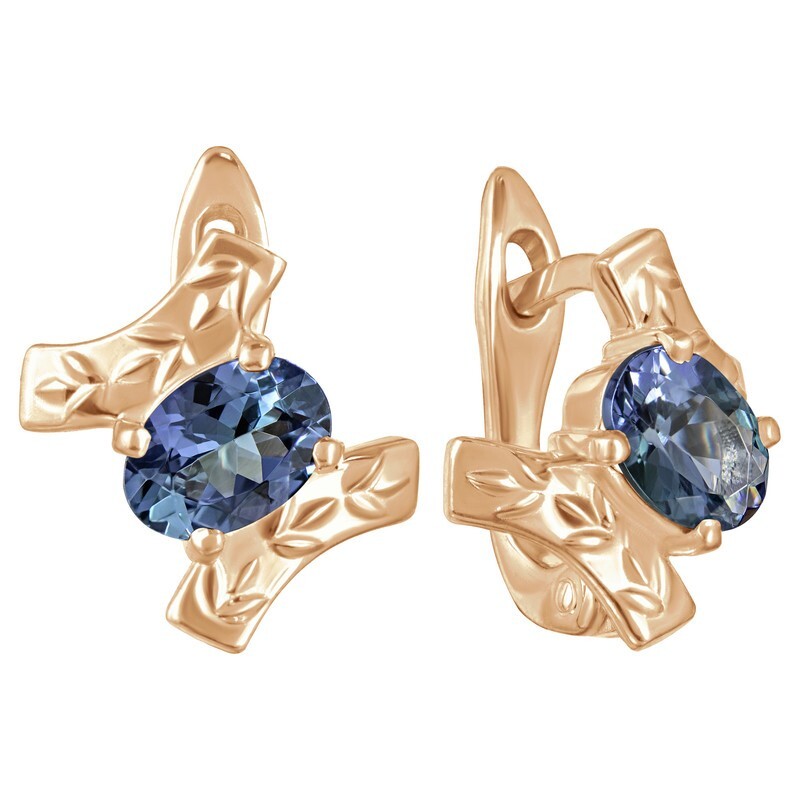 

Серьги из серебра с танзанитом LAZURIT-ONLINE 8537PG, 8537PG