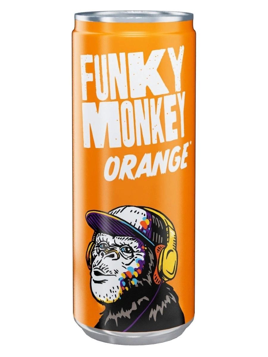 Напиток Funky Monkey Orange безалкогольный сильногазированный, Оранж, 500 мл