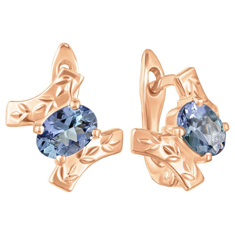 

Серьги из серебра с танзанитом LAZURIT-ONLINE 8537RG, 8537RG