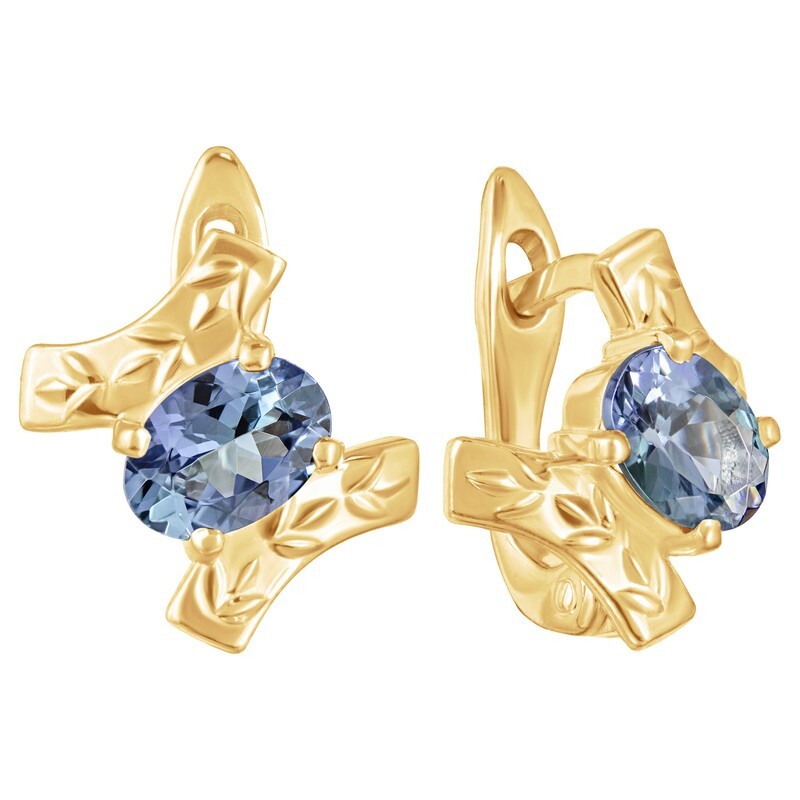 

Серьги из серебра с танзанитом LAZURIT-ONLINE 8537YG, 8537YG