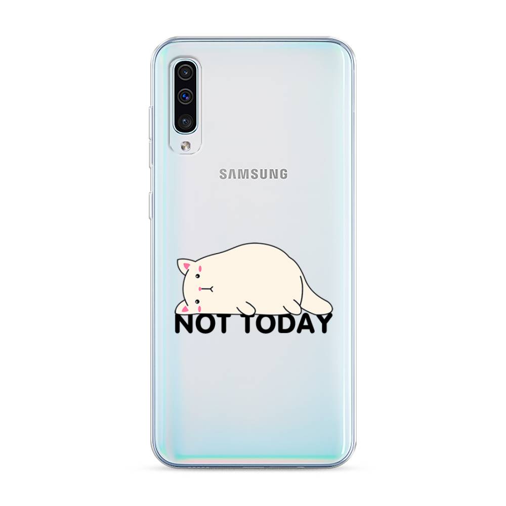 

Чехол на Samsung Galaxy A30s/A50 "Cat not today", Белый;розовый;черный, 28850-1