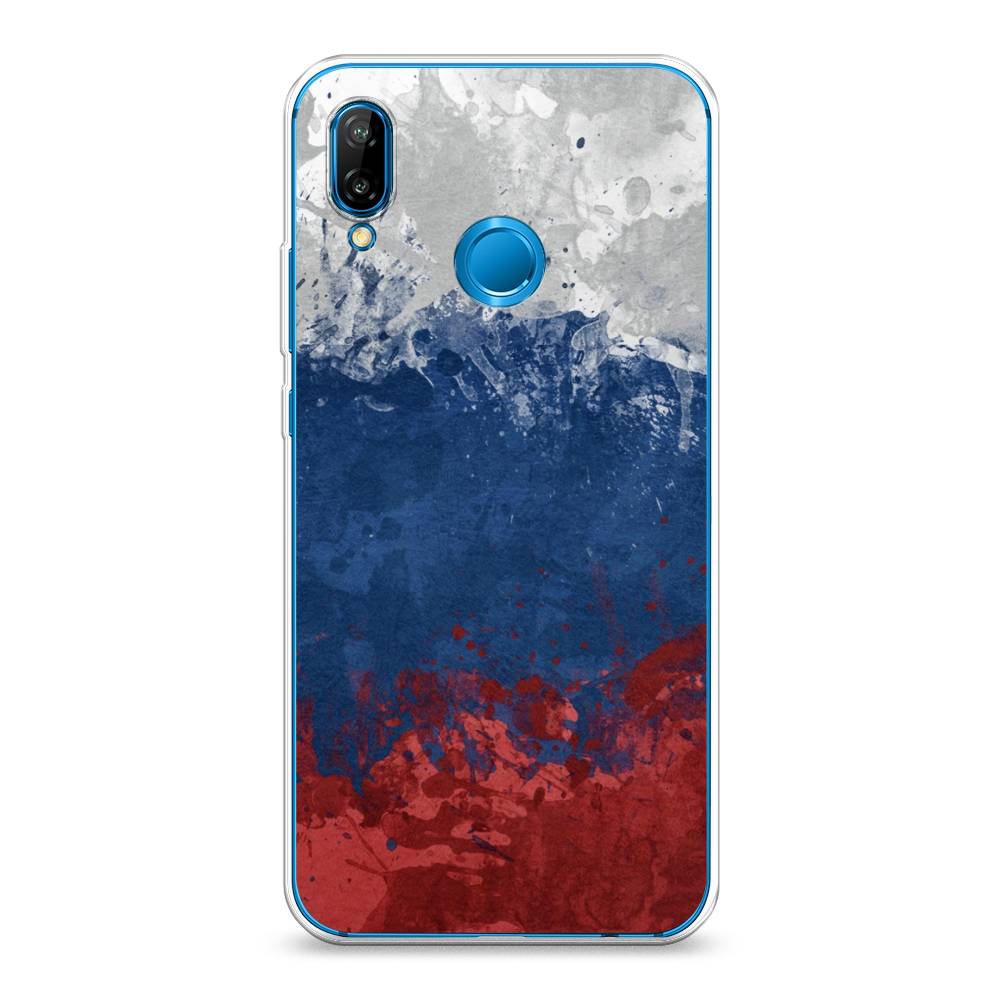 фото Чехол awog "флаг россии неровный" для huawei nova 3e