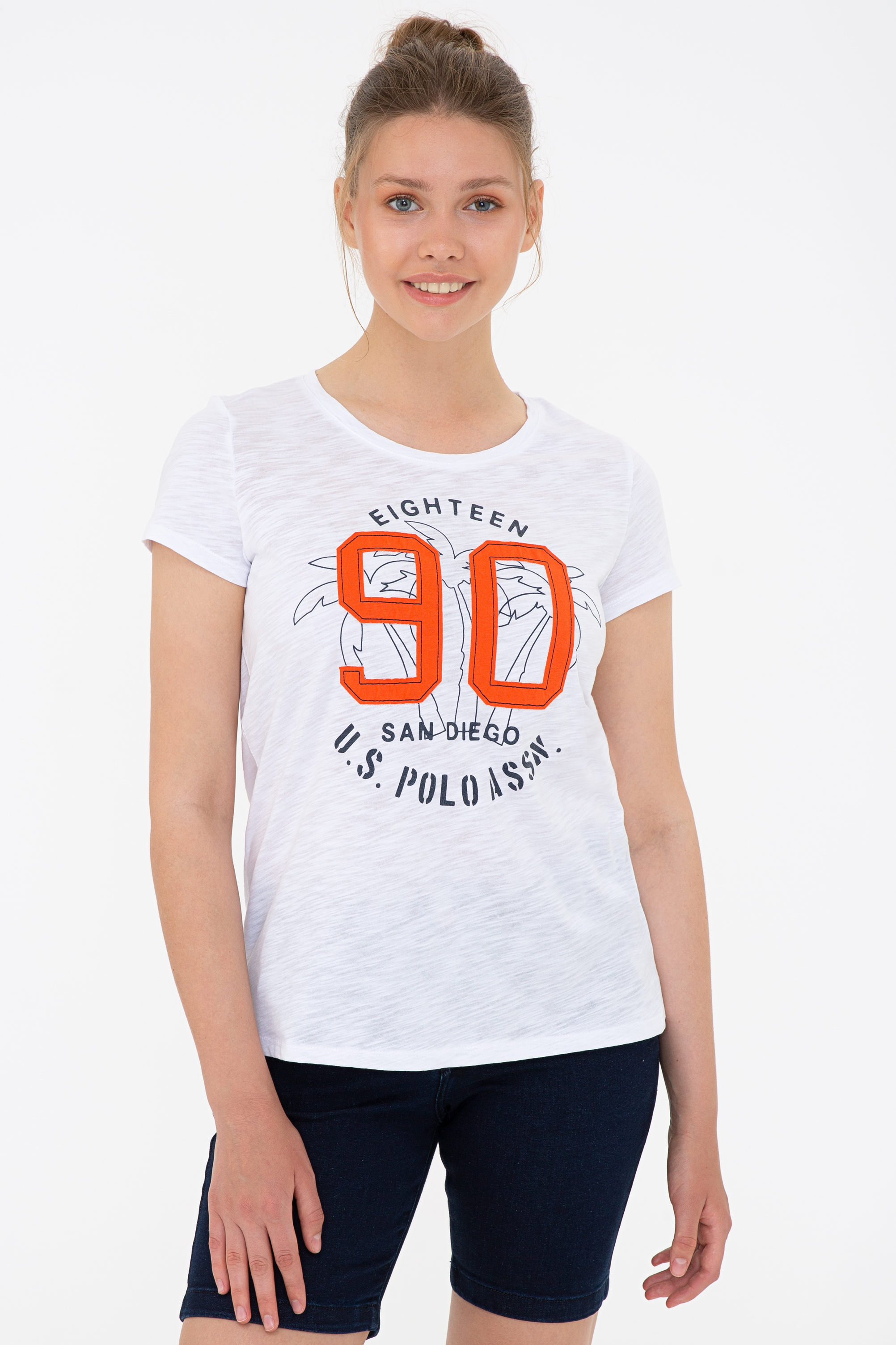 

Футболка женская U.S. POLO Assn. G082GL0110GORPA белая XL, G082GL0110GORPA