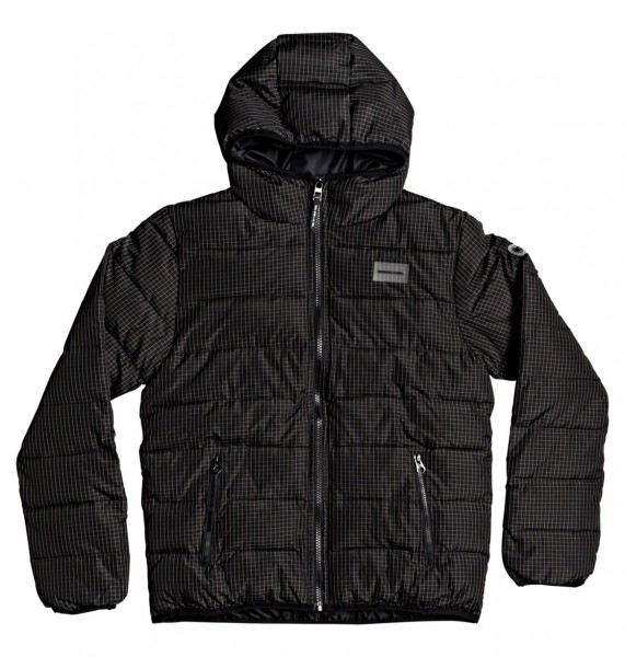 фото Детская куртка с капюшоном turner puffer 8-16 черный 16/xl dc shoes adbjk03003