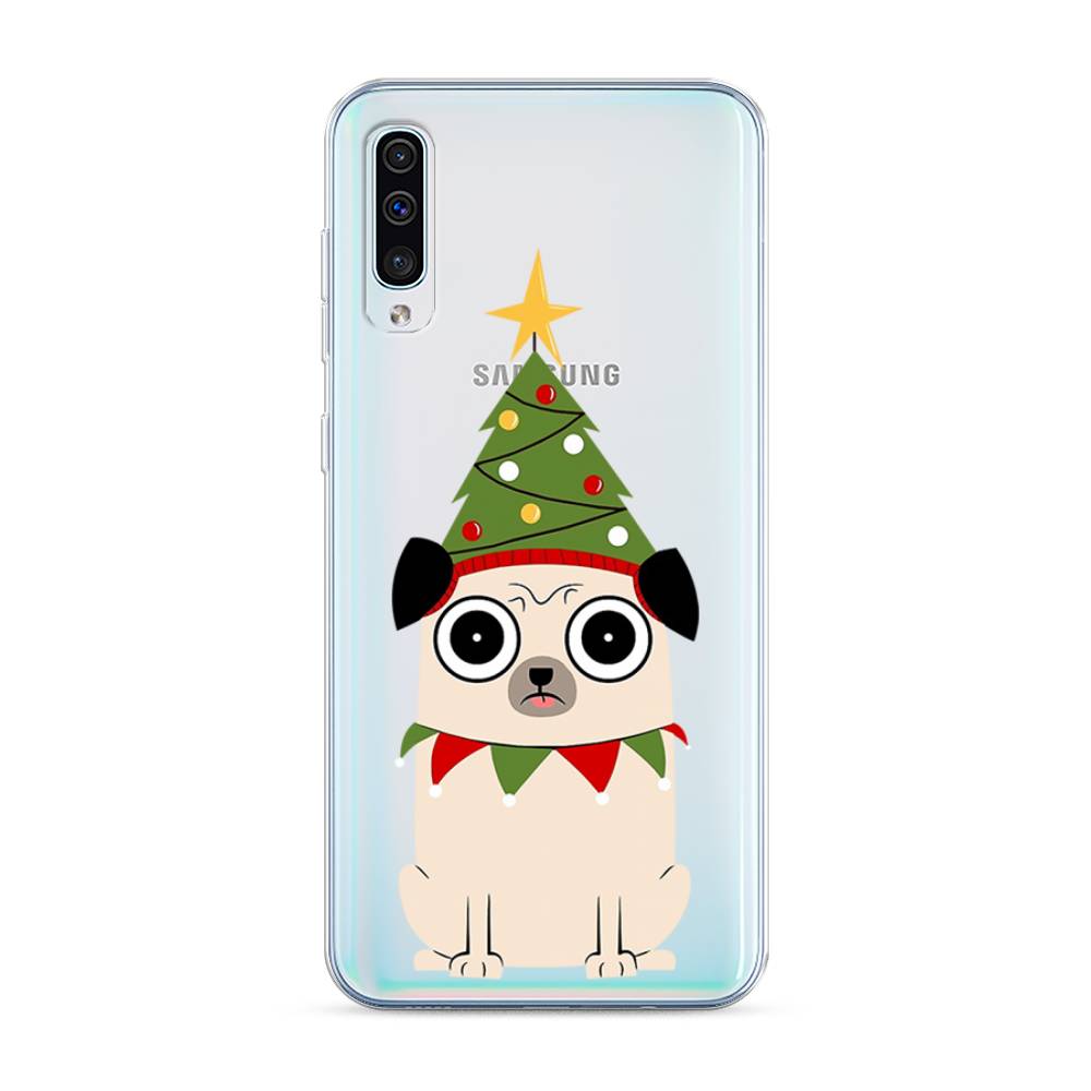 

Чехол на Samsung Galaxy A30s "Собачка с ёлочкой", Бежевый;красный;зеленый, 28850-1