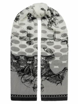 Шарф женский Labbra 01-00041212 светло-серый, 90х180 см