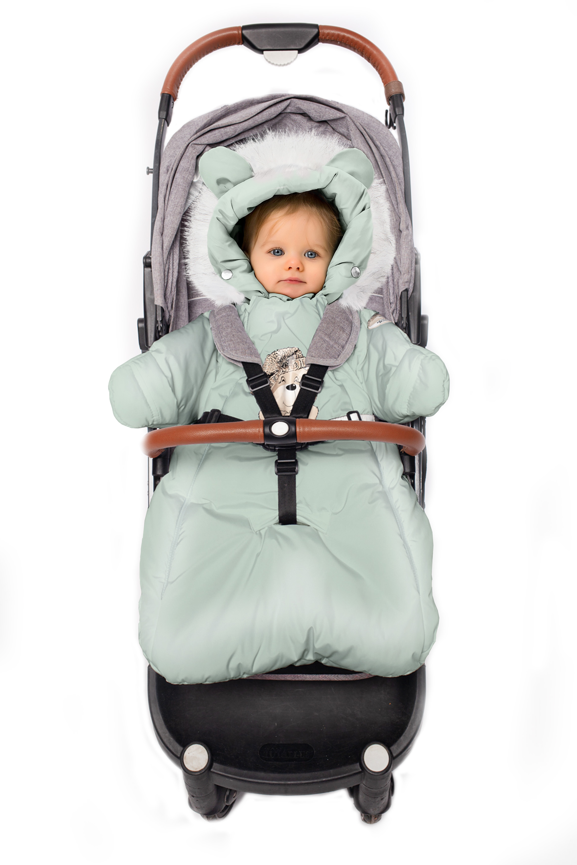 

Конверт Malek-Baby Зима, мята, 62 см, голубой, 306Ш/2, 306Ш/2