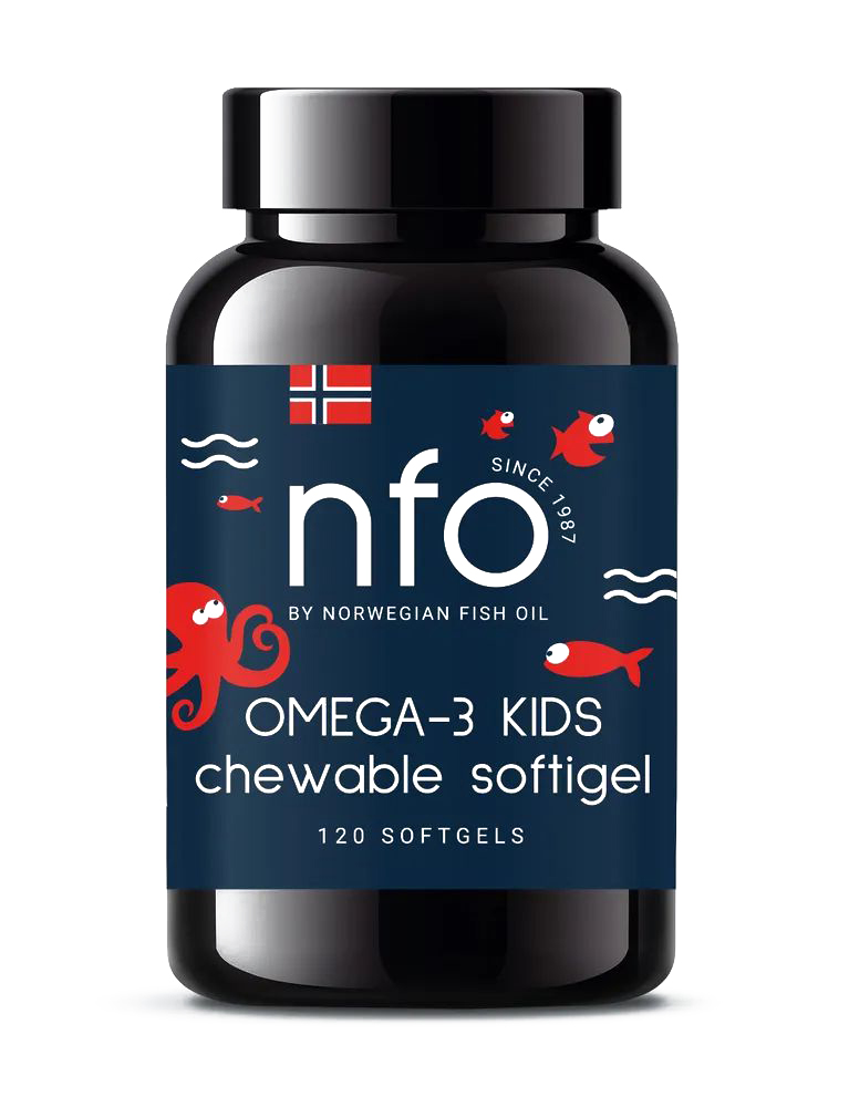 NFO Омега3 для детей с витамином D детские жевательные капсулы 120 шт.