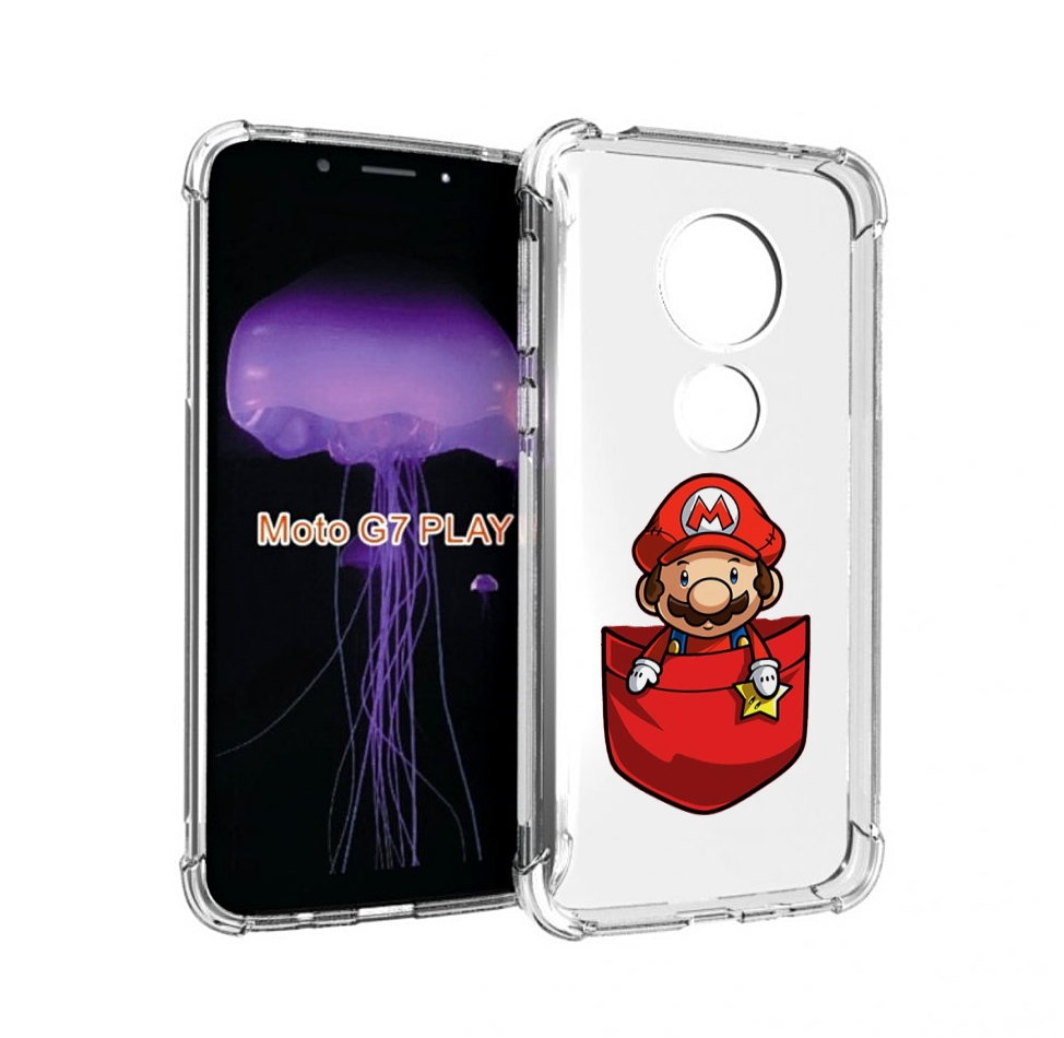

Чехол MyPads марио в кармашке детский для Motorola Moto G7 Play, Прозрачный, Tocco
