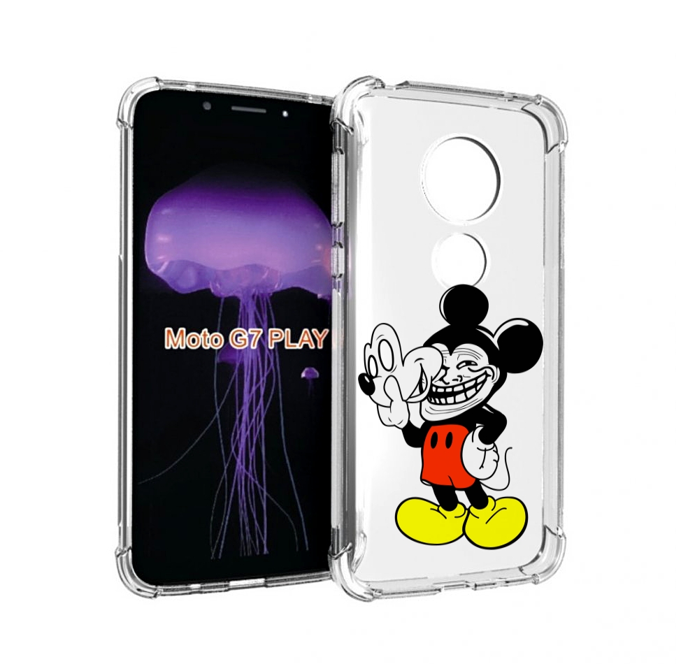 

Чехол MyPads микки-маус-троллер для Motorola Moto G7 Play, Прозрачный, Tocco