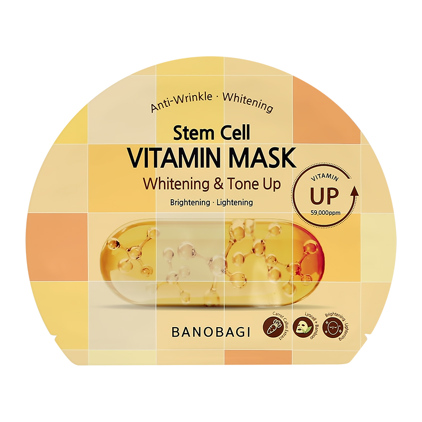 Маска для лица BANOBAGI vitamin с экстрактом моркови 30 г kocostar противовоспалительная вафельная маска для лица черничное наслаждение waffle mask blueberry