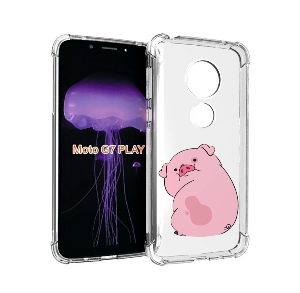 

Чехол MyPads милый-поросенок детский для Motorola Moto G7 Play, Прозрачный, Tocco