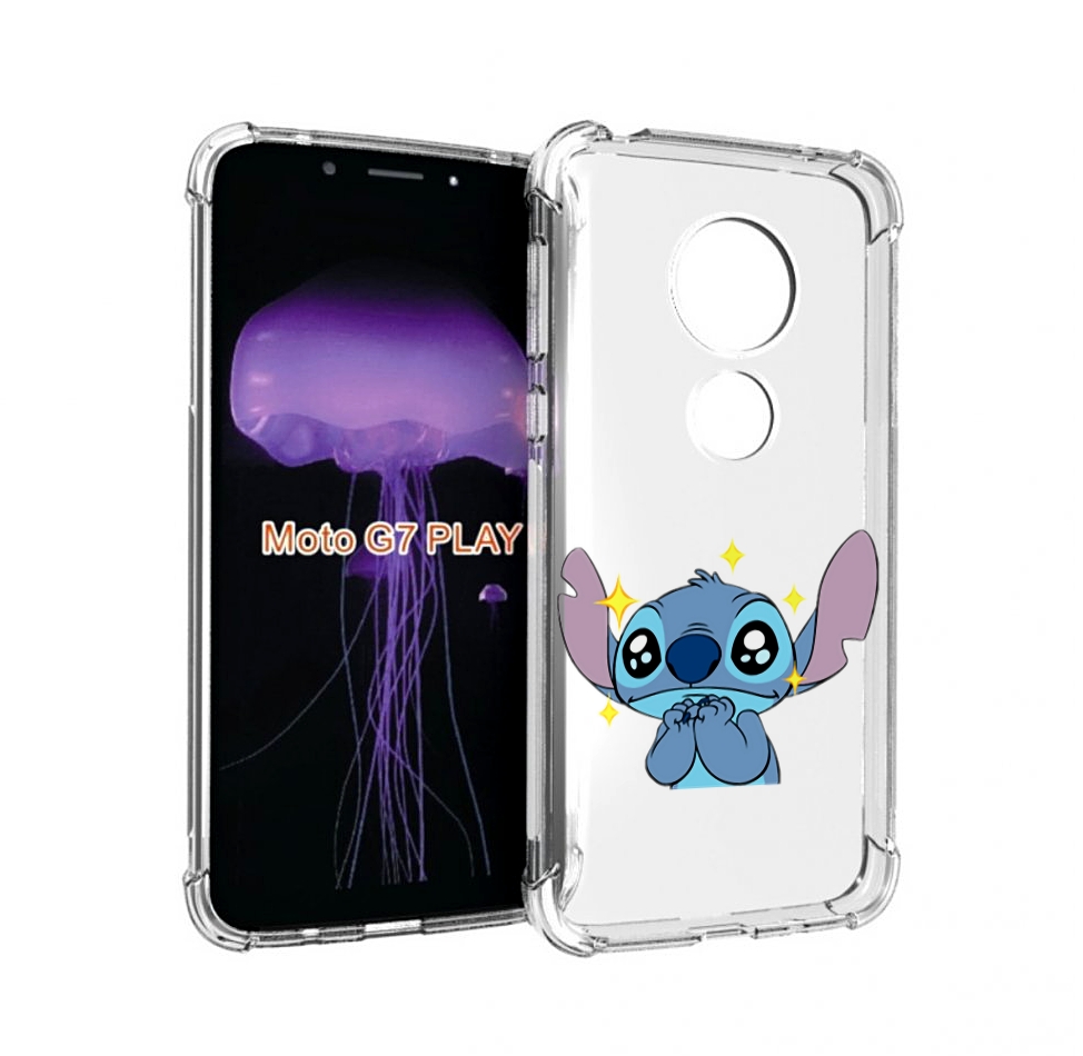 

Чехол MyPads милый-стич детский для Motorola Moto G7 Play, Прозрачный, Tocco