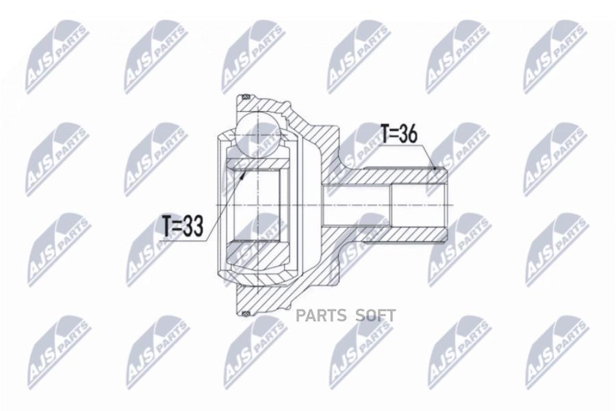 

Шрус Vw 4Motion Pass 14-, Arteon 17-, Tig 16-, T-Roc 17-, Skd 4X4 Sprb Iii 15-, Kdq 16-/За