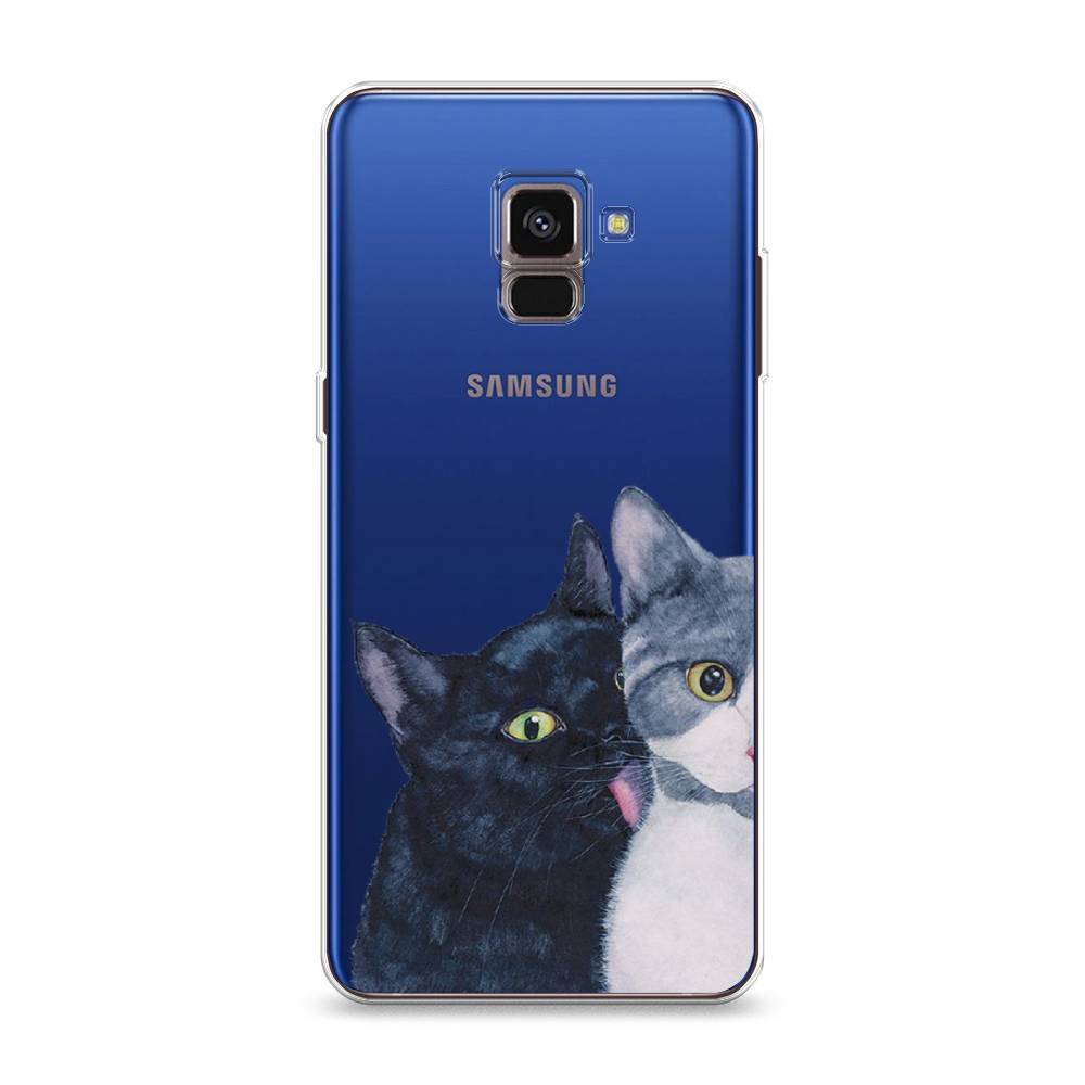 

Чехол Awog на Samsung Galaxy A8 2018 "Кошачья любовь", Разноцветный, 25450-1