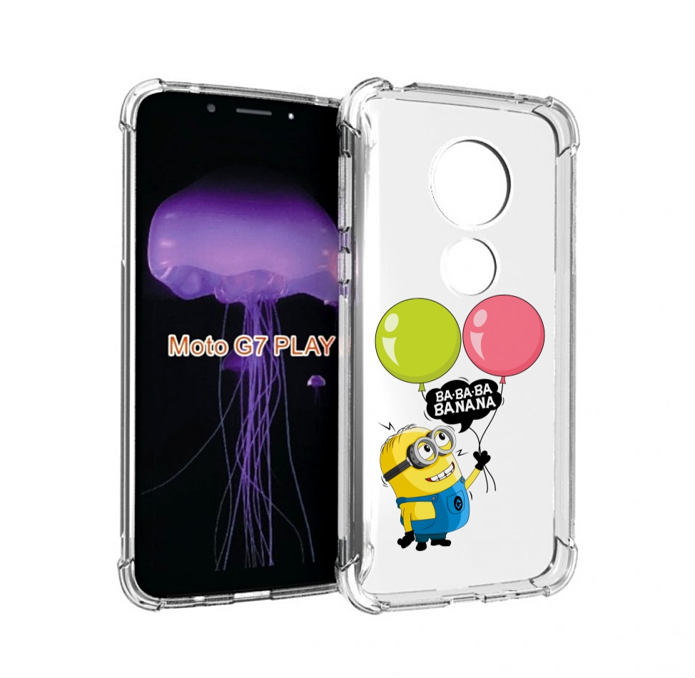 

Чехол MyPads миньон-с-шариками для Motorola Moto G7 Play, Прозрачный, Tocco