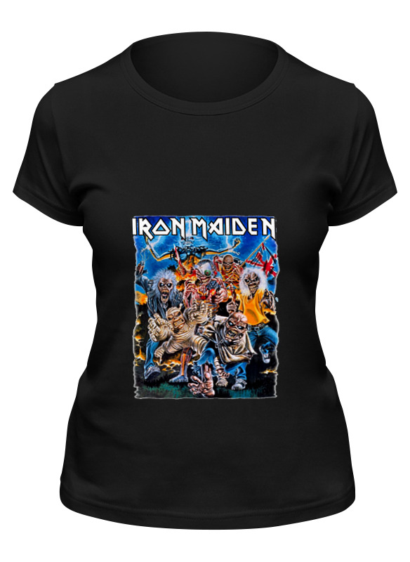 

Футболка женская Printio Iron maiden band черная XL, Черный, Iron maiden band