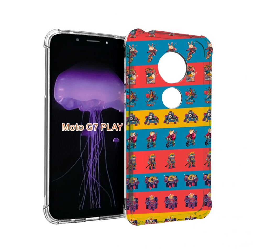 

Чехол MyPads много стикеров для Motorola Moto G7 Play, Прозрачный, Tocco