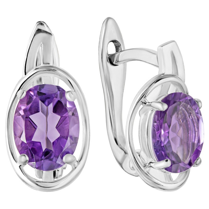 

Серьги из серебра с аметистом LAZURIT-ONLINE 8540PD, 8540PD