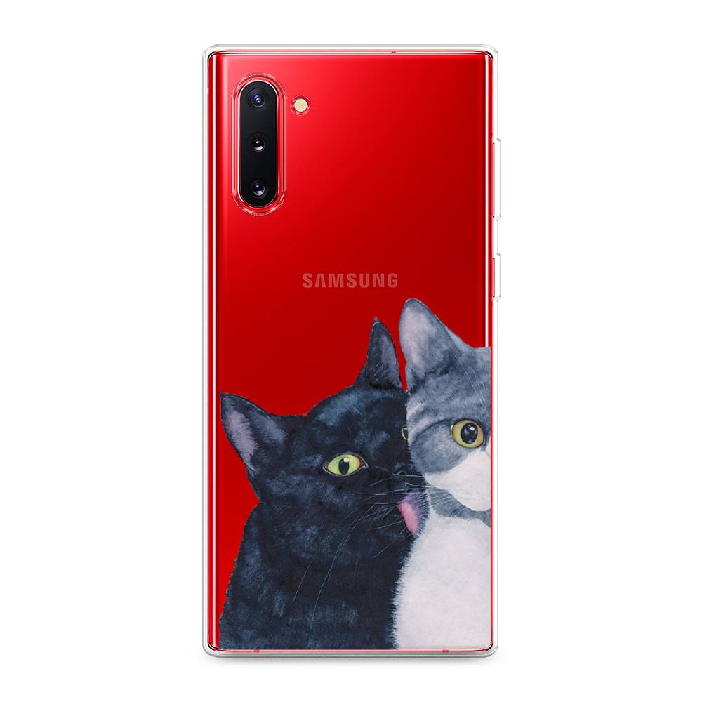 фото Силиконовый чехол "кошачья любовь" на samsung galaxy note 10 awog