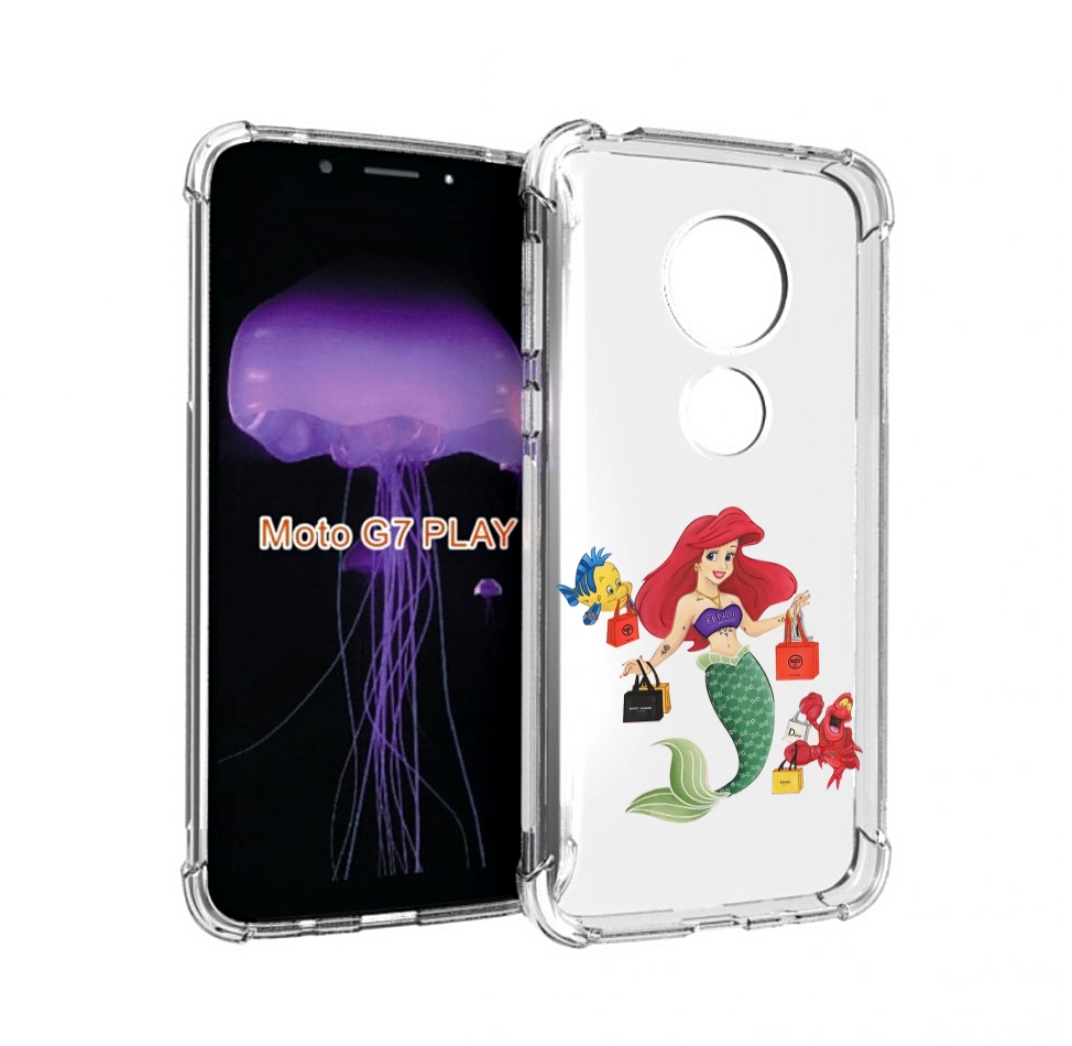 

Чехол MyPads модная-русалка женский для Motorola Moto G7 Play, Прозрачный, Tocco