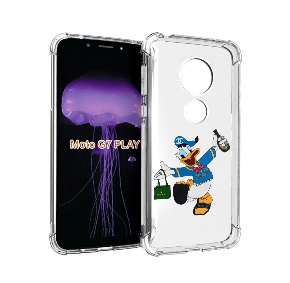 

Чехол MyPads модный-дональд-дак для Motorola Moto G7 Play, Прозрачный, Tocco