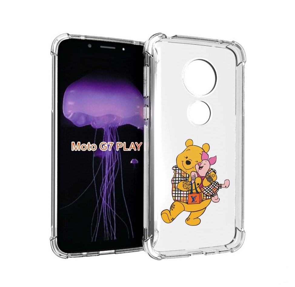 

Чехол MyPads модный-медведь-из-винни-пуха для Motorola Moto G7 Play, Прозрачный, Tocco