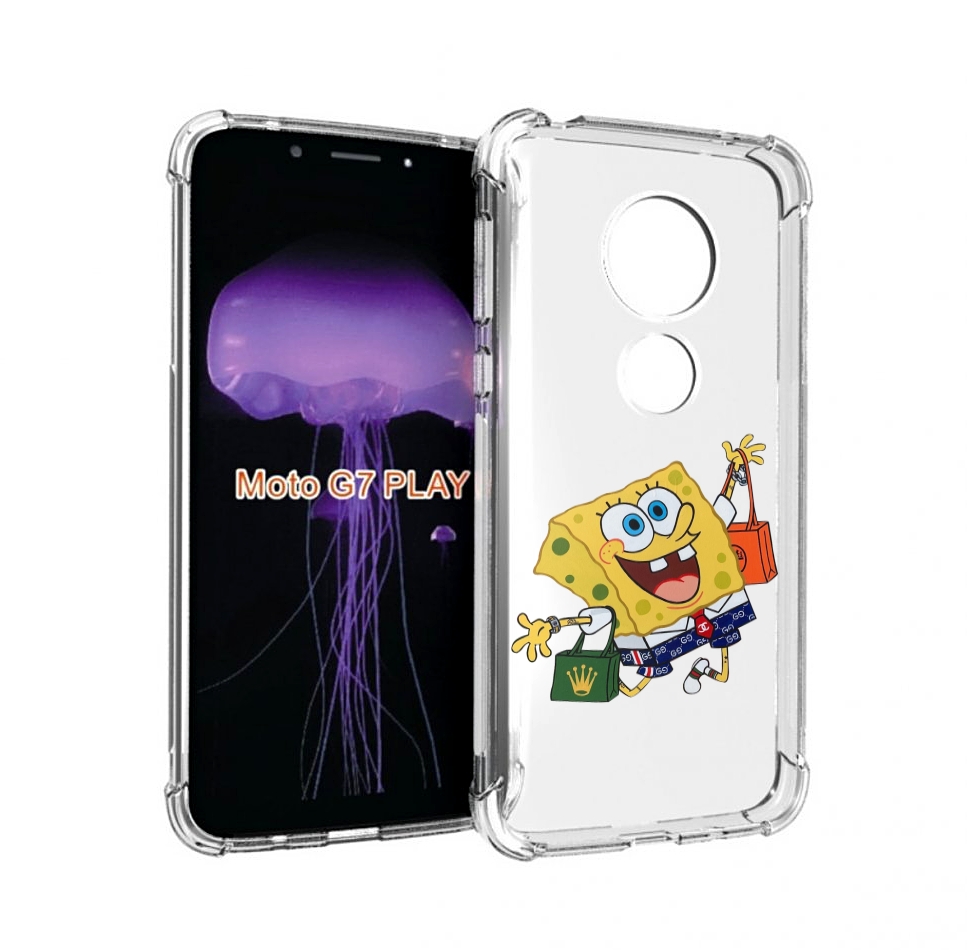 

Чехол MyPads модный-спанч-боб для Motorola Moto G7 Play, Прозрачный, Tocco