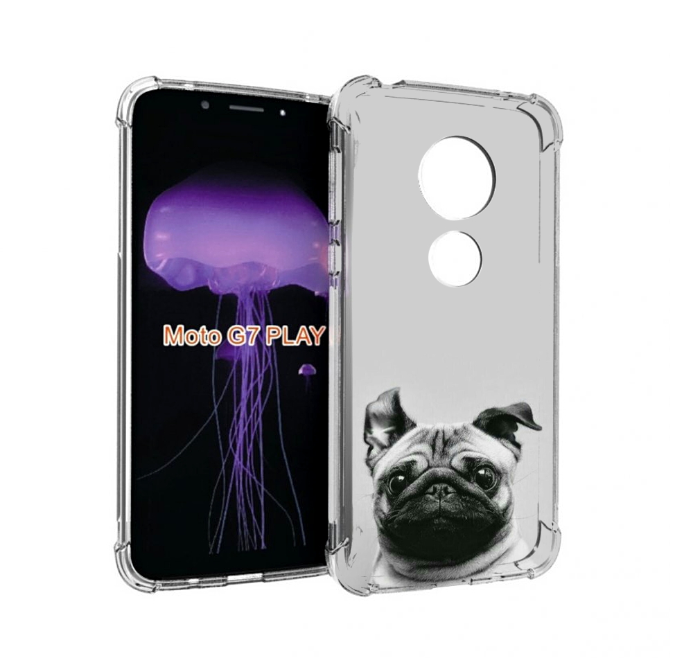 

Чехол MyPads мопс для Motorola Moto G7 Play, Прозрачный, Tocco