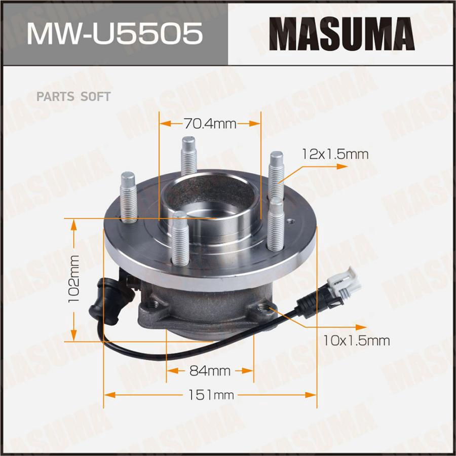 

MASUMA MW-U5505 Узел ступичный CHEVROLET CAPTIVA 07- (с АБС) 1шт