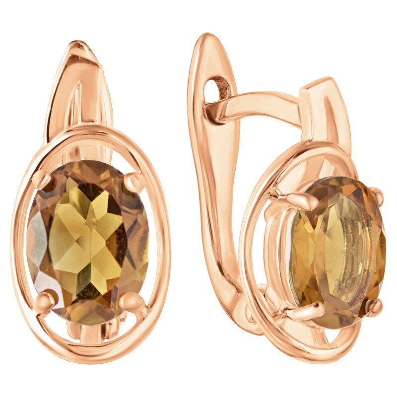 

Серьги из серебра с цитрином LAZURIT-ONLINE 8541RG, 8541RG