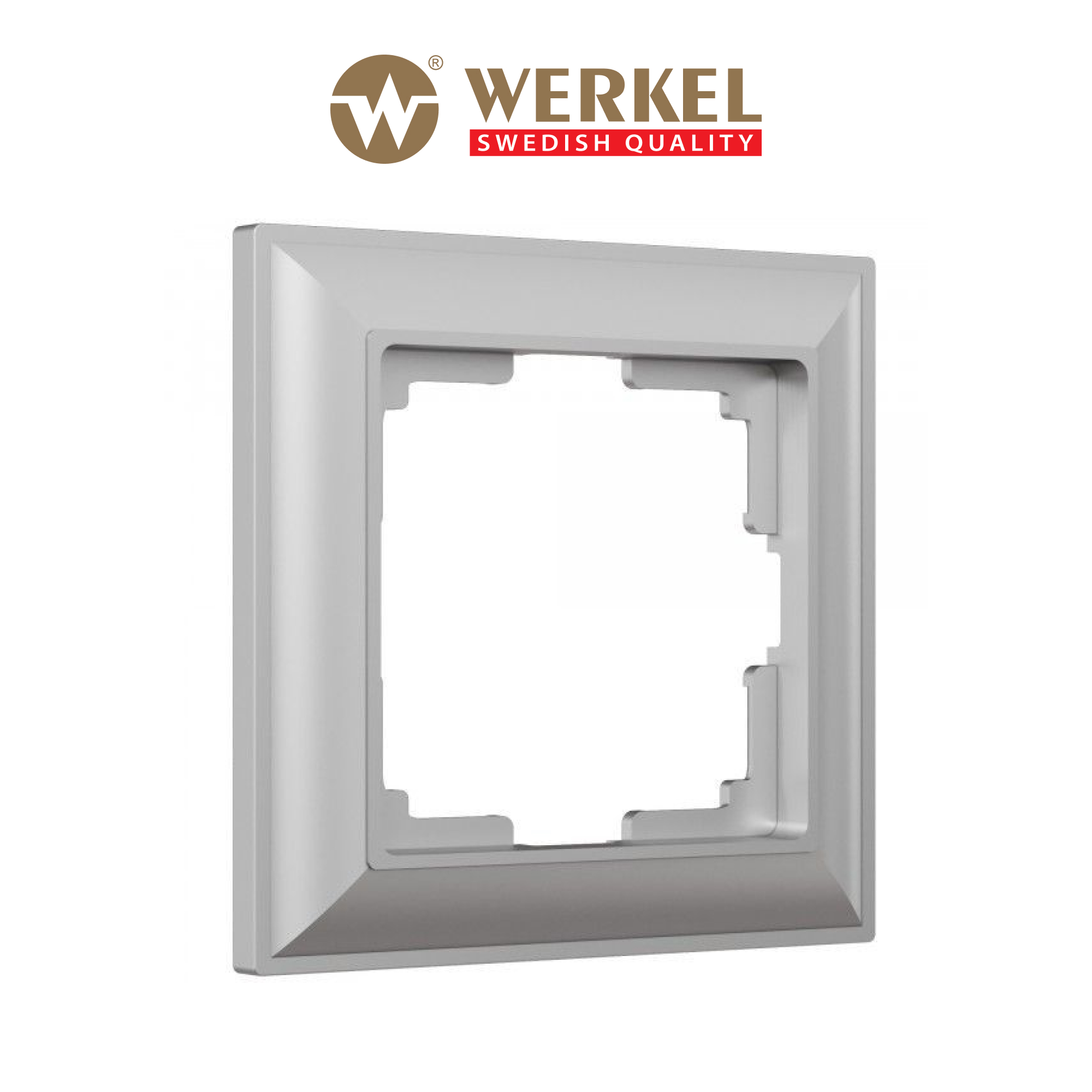 

Рамка для розетки / выключателя на 1 пост Werkel W0012206 Fiore серебряный пластик, Серебристый, Fiore
