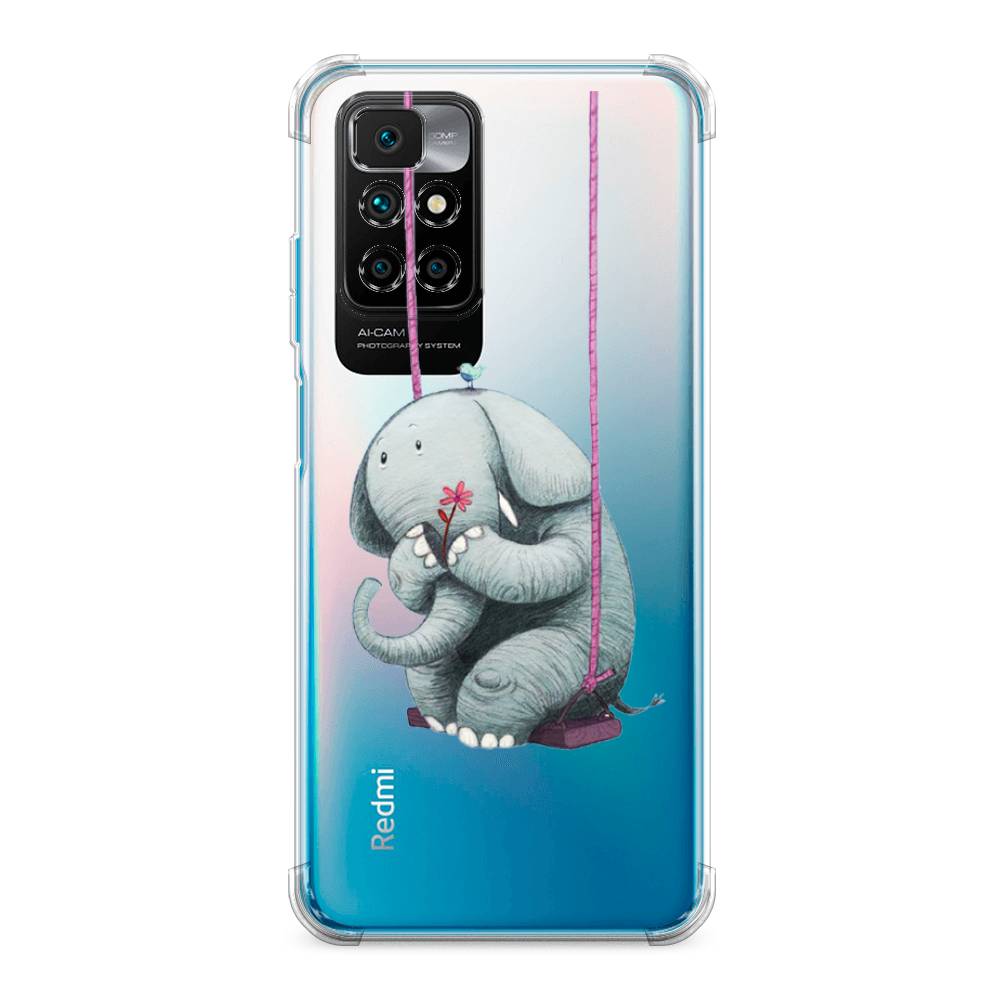 фото Противоударный силиконовый чехол "грустный слоник" на xiaomi redmi note 11 4g china awog