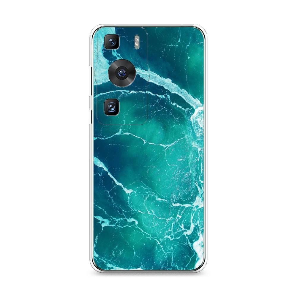 

Силиконовый чехол "Изумрудный океан" на Huawei P60, Голубой;прозрачный