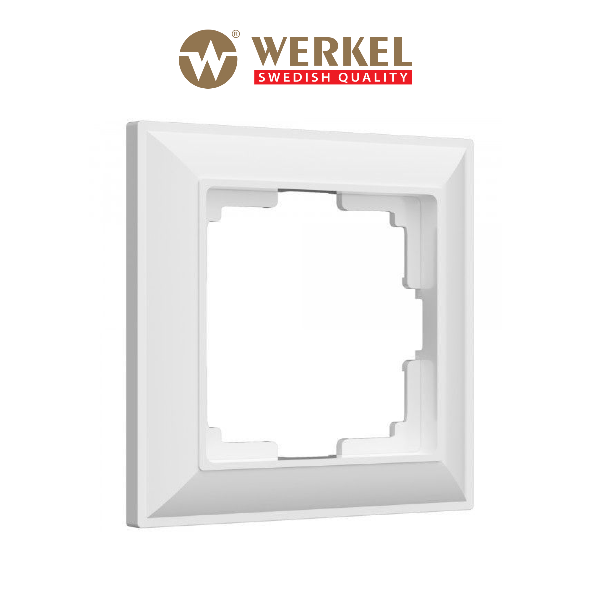 

Рамка для розетки / выключателя на 1 пост Werkel W0012201 Fiore белый пластик