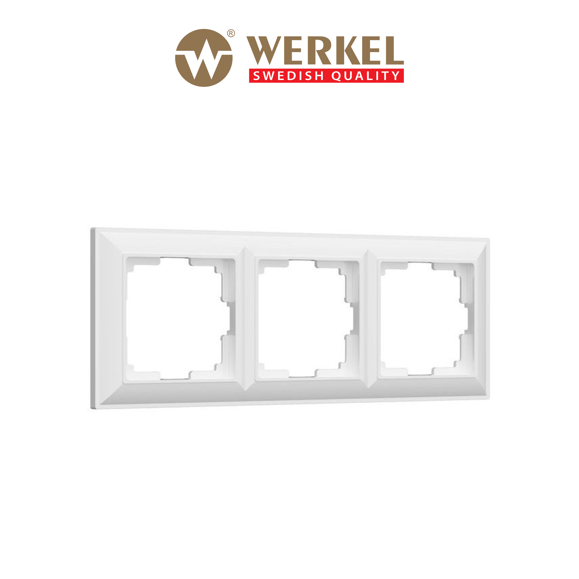 

Рамка для розетки / выключателя на 3 поста Werkel W0032201 Fiore белый пластик