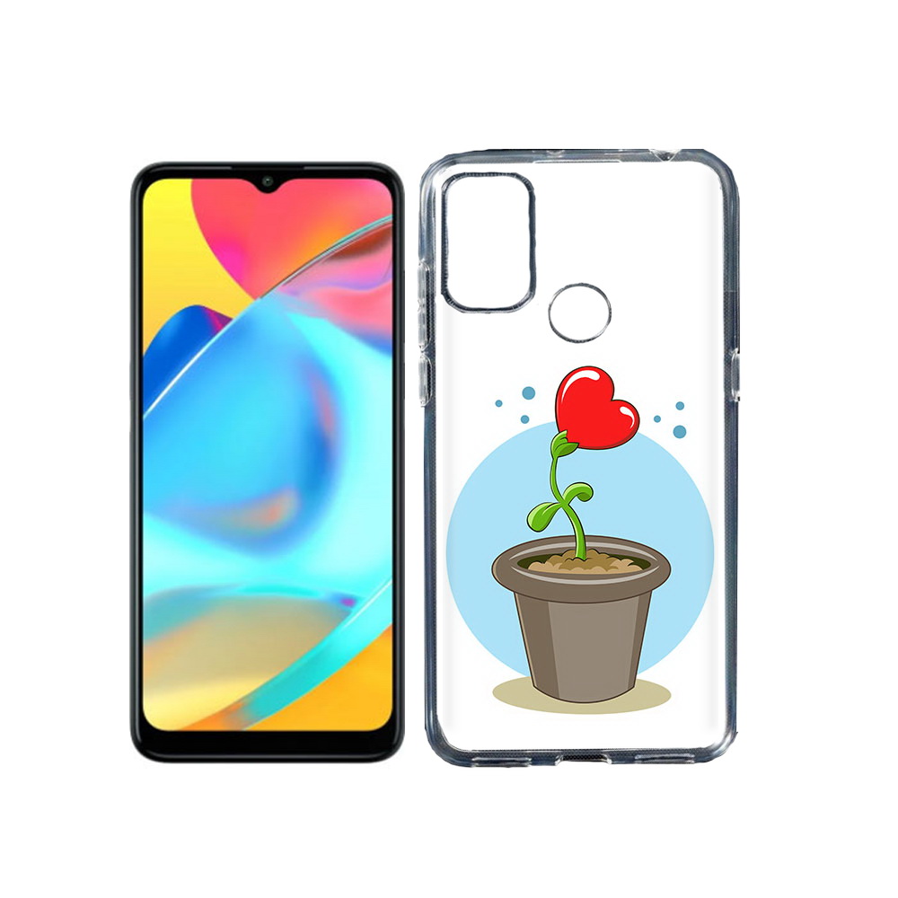 

Чехол MyPads Tocco для Alcatel 3L 6056H (2021) Растение любви 14 февраля, Прозрачный, Tocco
